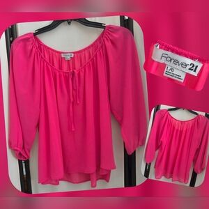 Forever 21 Pink Women's Top/blouse Size Lg